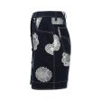 1990s Moschino Denim and Doily Novelty Print Mini Skirt Hot on Sale