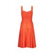 1980s Louis Feraud Orange Silk Crepe Dress For Discount