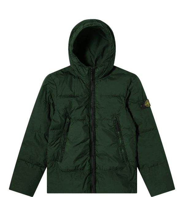 Stone Island Junior Garment Dyed Crinkle Down Jacket Online