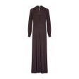 1970s Roland Klein Brown Silk Jersey Maxi Dress Discount