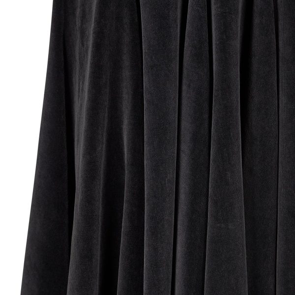 1970s Diana Leslie Black Velvet Fishtail Maxi Skirt Online Hot Sale