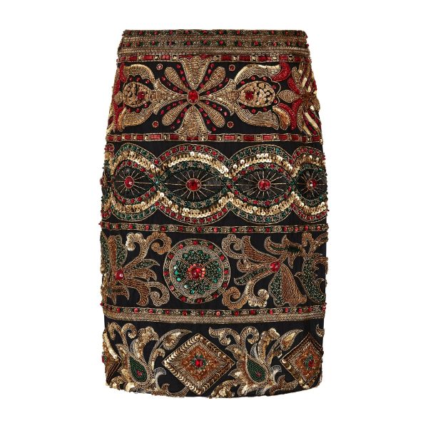 1990s Genny By Gianni Versace Baroque Beaded and Sequinned Skirt Supply