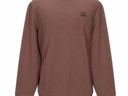 CP Company Brown Embroidered Crewneck For Discount