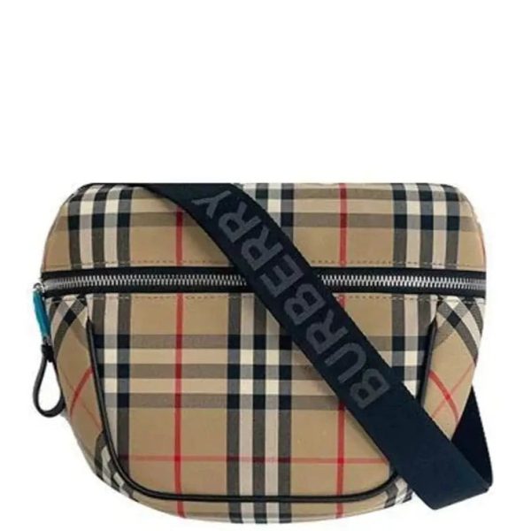 Burberry Vintage Check Bonded Cotton Crossbody Bag Discount