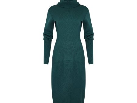 1980s Alaia Wool Teal Green Bodycon Dress For Cheap