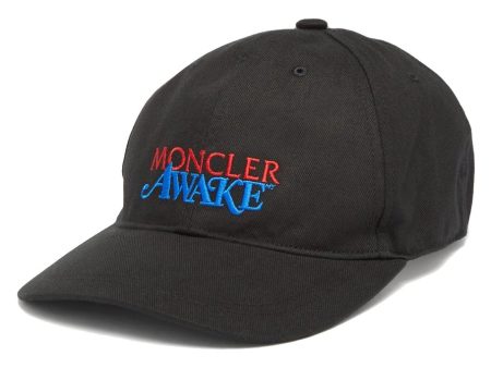 Moncler Black Embroidered Logo Cap Cheap