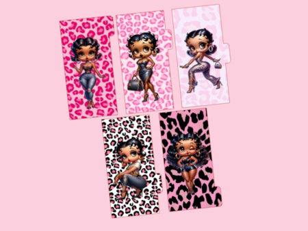 Cash Envelopes | Pink Betty Boop Leopard | Set of 5 Online