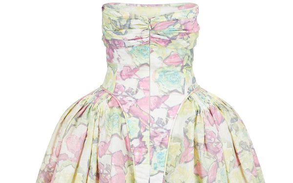 1988 Runway Documented Karl Lagerfeld Floral Marie Antionette Dress Fashion