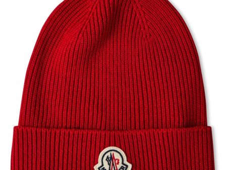 Moncler Brand Patch Ribbed Knit Beanie Supply