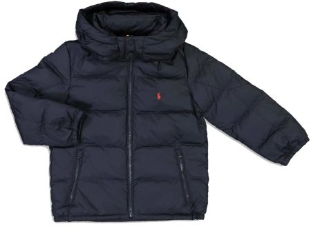 Kids Ralph Lauren Navy Down Coat For Cheap