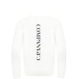 Kids CP Company White Logo Sweatshirt For Discount