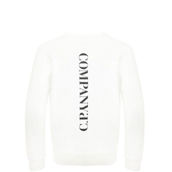 Kids CP Company White Logo Sweatshirt For Discount