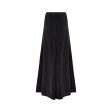 1970s Diana Leslie Black Velvet Fishtail Maxi Skirt Online Hot Sale