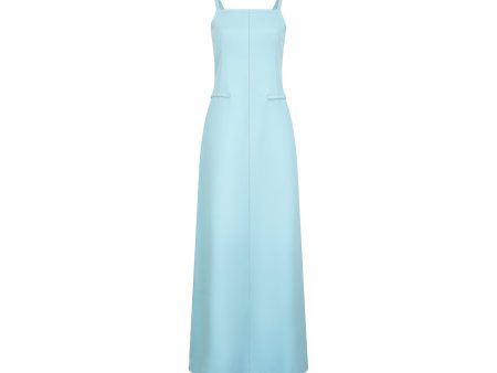 1971 Documented Courreges Turquoise Maxi Dress Online now