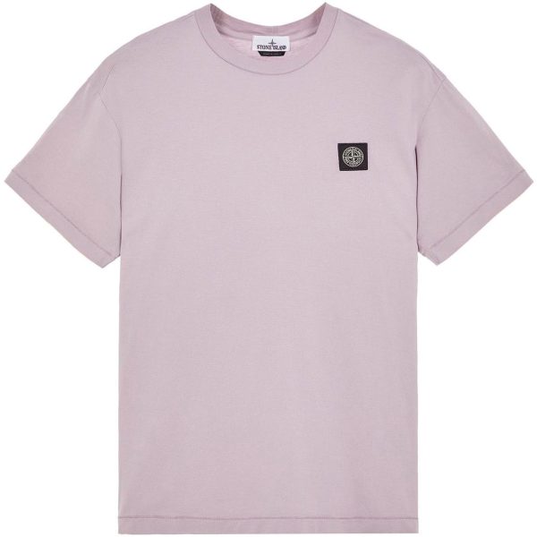 Stone Island Lavender Patch T-Shirt Cheap