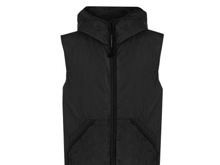 Kids CP Company Goggle Black Chrome Vest For Cheap