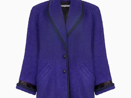 1980s Yves Saint Laurent Purple Wool Boyfriend Jacket Fashion