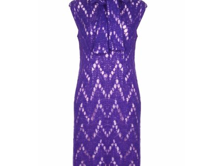 1960s Jo Giovanni Italian Boutique Purple Knit Dress Sale