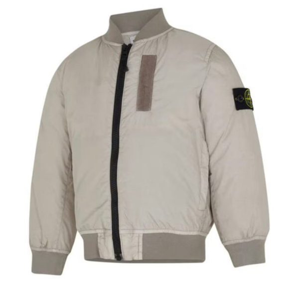 Stone Island Junior Crinkle Reps Bomber Jacket Discount