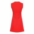 ARCHIVE - 1970s Ted Lapidus Haute Couture Red Pinafore Dress Hot on Sale