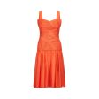 1980s Louis Feraud Orange Silk Crepe Dress For Discount