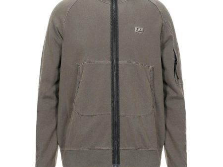 CP Company Grey Embroidered Hoodie Sale