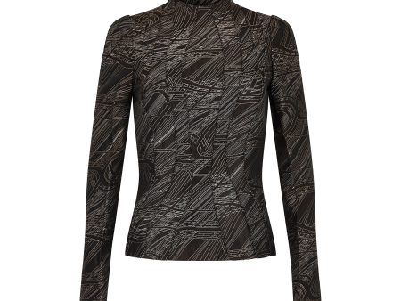 1990s Thierry Mugler Couture Brown Abstract Print Jacket Fashion