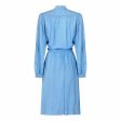 1970s Louis Feraud Sky Blue Silk Shirtwaister Dress Online now