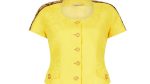 1990s Gianni Versace Couture Yellow Baroque Skirt Suit Supply