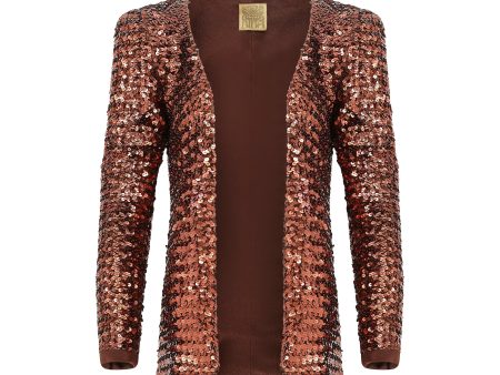 1970s Biba Copper Sequinned Jacket Supply