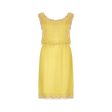 1960s French Couture Yellow Silk Chiffon Sequin Beaded Dress Online