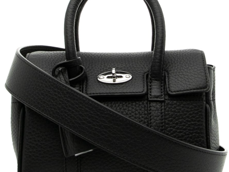 Mulberry Black Heavy Grain Mini Bayswater Bag Cheap