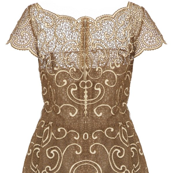 1960s Samuel Winston Gold Lace Dress Online