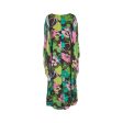 1970s Couture Floral Print Angel Sleeve Maxi Dress For Cheap