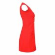 ARCHIVE - 1970s Ted Lapidus Haute Couture Red Pinafore Dress Hot on Sale