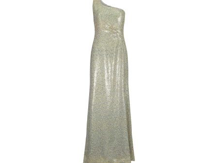 1980s Andre Laug Multi-Coloured Sequinned Asymmetric Maxi Dress For Cheap