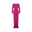 1990s Guy Laroche Couture Pink Silk Crepe Dress For Sale