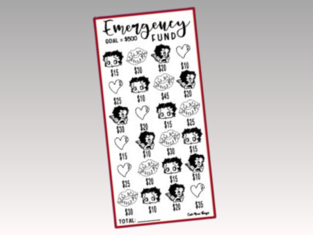 Savings Insert or Cash Envelope| Betty Boop | Emergency Supply