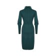 1980s Alaia Wool Teal Green Bodycon Dress For Cheap