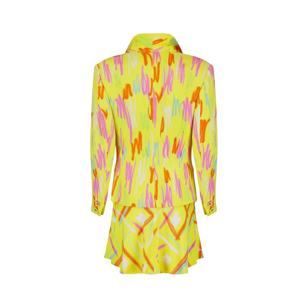 1996 Gianni Versace Couture Neon Dress Suit Supply