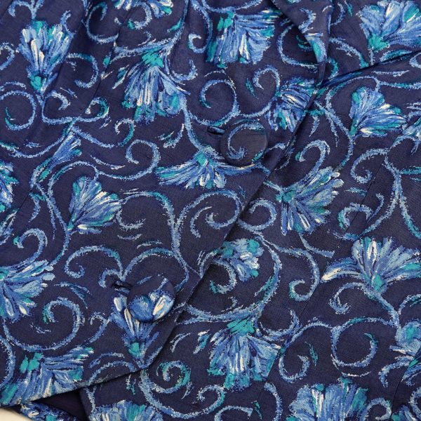 1950s Hardy Amies Blue Floral Skirt Suit For Cheap