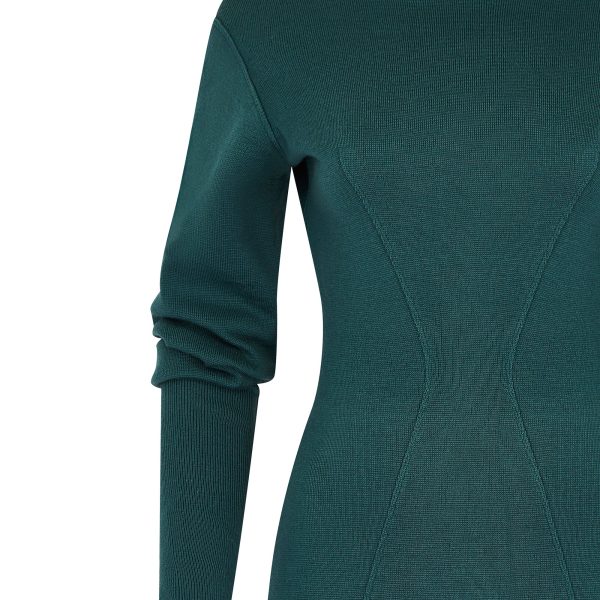 1980s Alaia Wool Teal Green Bodycon Dress For Cheap