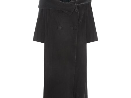 1950s Hardy Amies Couture Black Velvet Evening Coat Online Sale