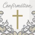 Fancy Gold Cross Confirmation Luncheon Napkins, 16ct Cheap