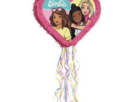 Barbie Heart Shaped Drum Pull Pinata Sale