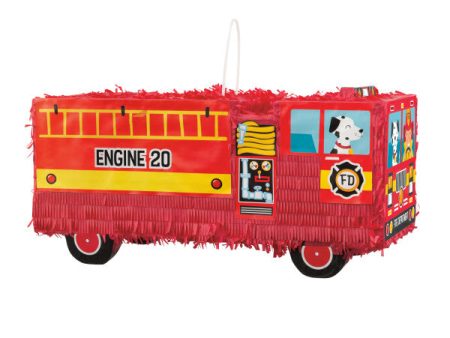 Red Fire Truck 3D Pinata Supply