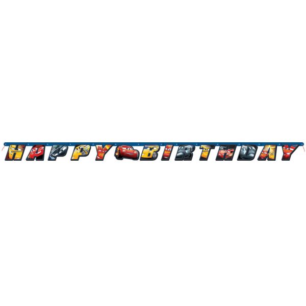 Disney Cars 3 Movie Birthday Banner For Discount