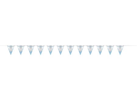 Fancy Blue Cross Confirmation Foil Flag Banner, 9ft Online now