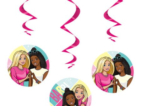 Barbie Hanging Swirl Decorations 26 , 3ct For Sale