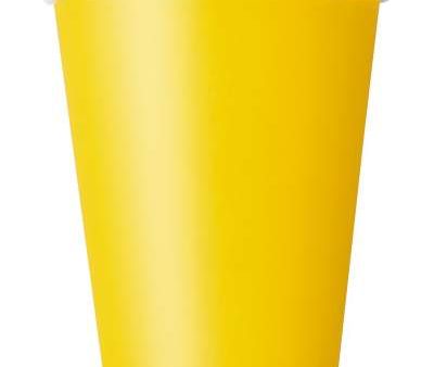 Sunflower Yellow Solid 9oz Paper Cups 8ct Sale